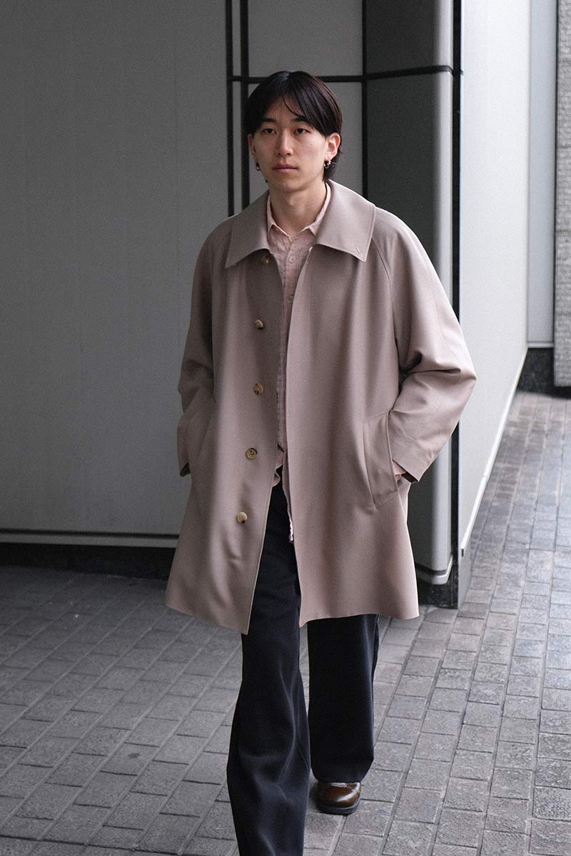 SHORT MAC WOOL/KID MOHAIR OXFORD / BEIGE [神戸店]