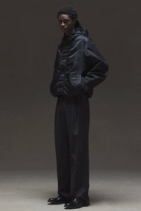 HOODED JACKET RECYCLE NYLON TWILL / BLACK [神戸店]