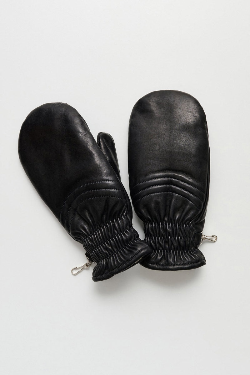 SPHERIC MITTENS / BLACK NAPPA