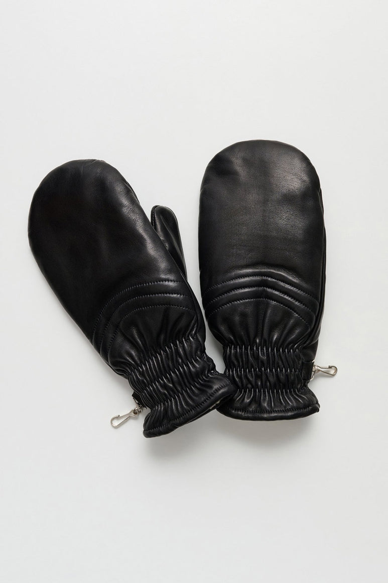 SPHERIC MITTENS / BLACK NAPPA