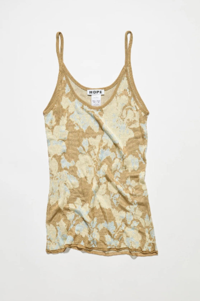 SLIP DRESS / YELLOW WALLPAPER JAQUARD