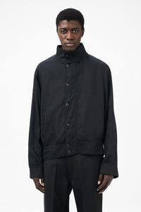 MOCK BOMBER / DRAPING BLACK LYOCELL