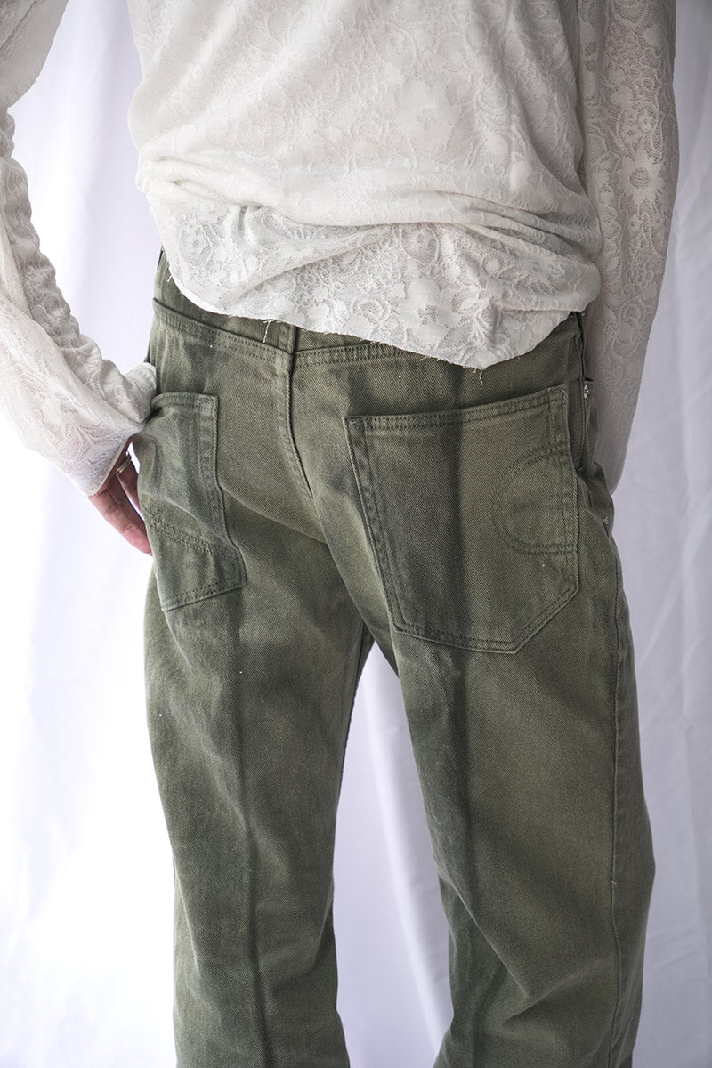 MOSS FOG JEANS / WASHED DARK GREEN