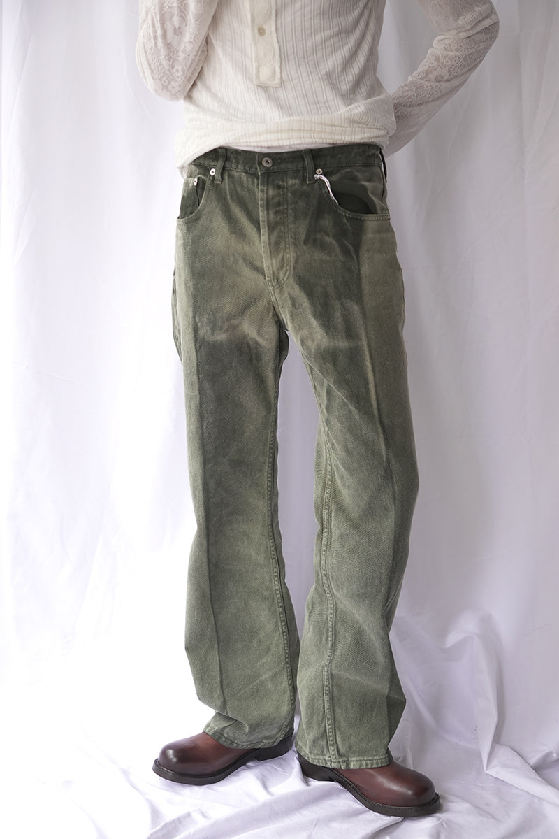 MOSS FOG JEANS / WASHED DARK GREEN