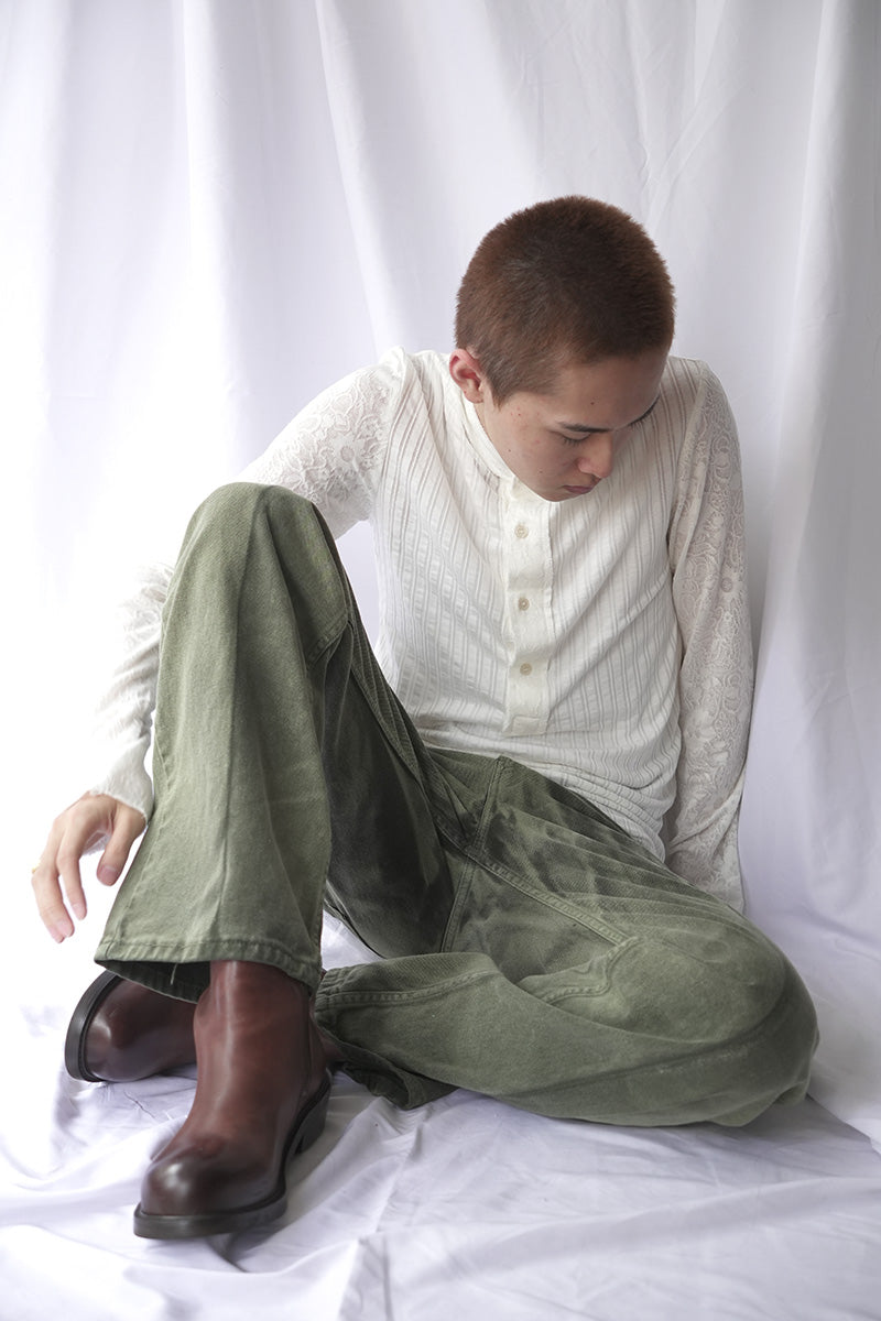 MOSS FOG JEANS / WASHED DARK GREEN