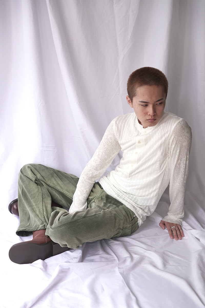 MOSS FOG JEANS / WASHED DARK GREEN