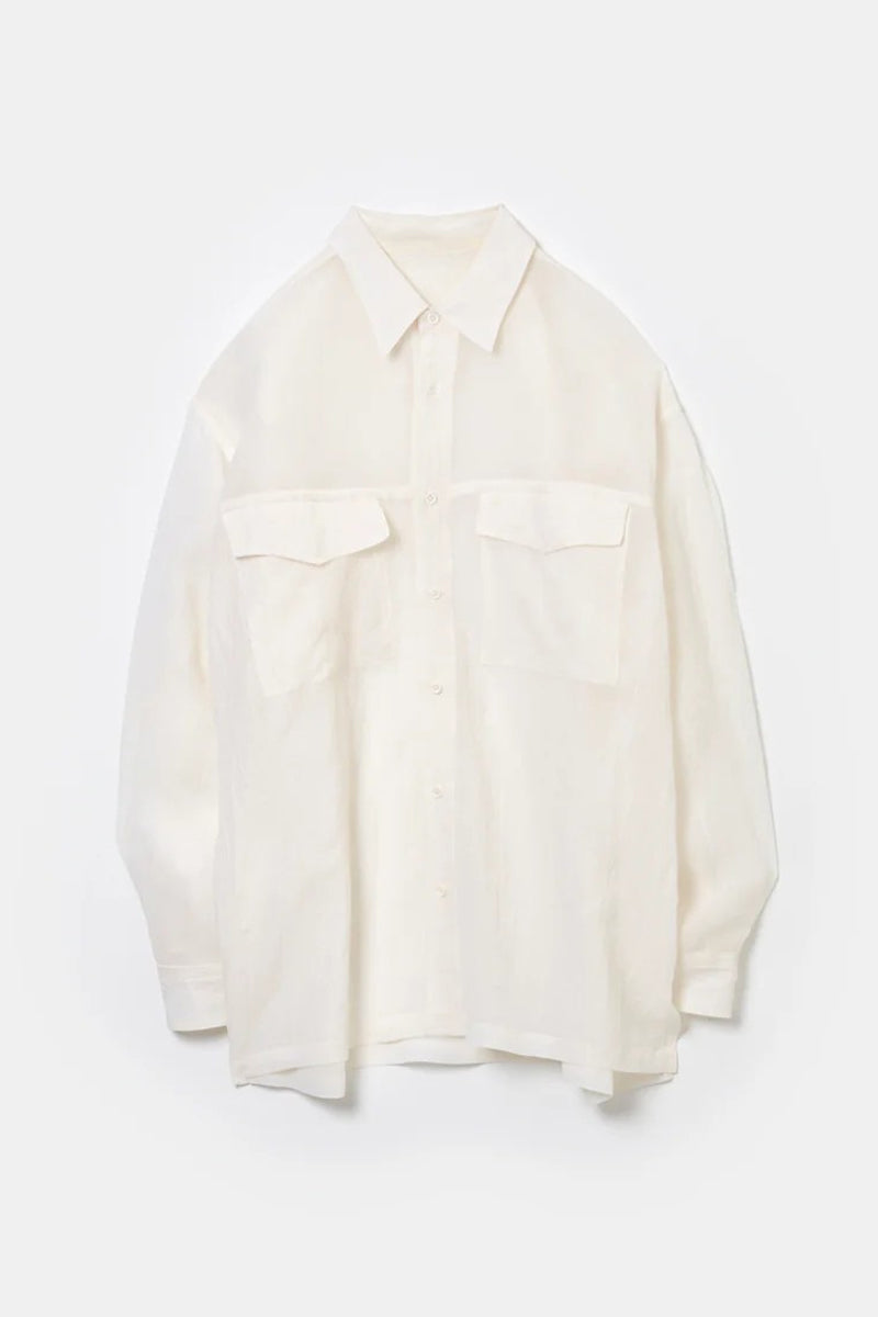 CUPRO SHRINK SHIRT / WHITE