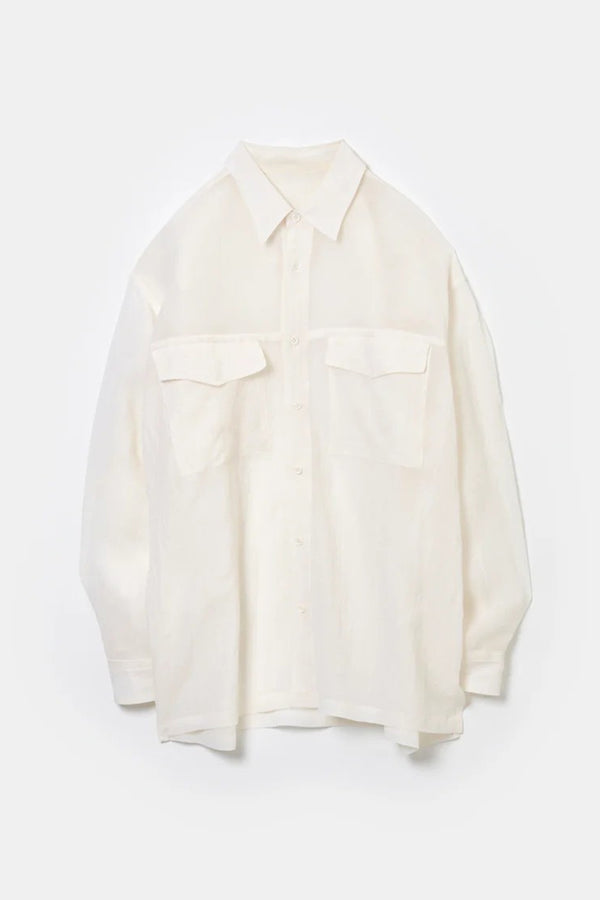 CUPRO SHRINK SHIRT / WHITE