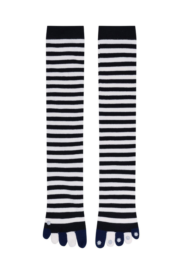 STRIPE FIVE-TOE SOCKS / BLACK