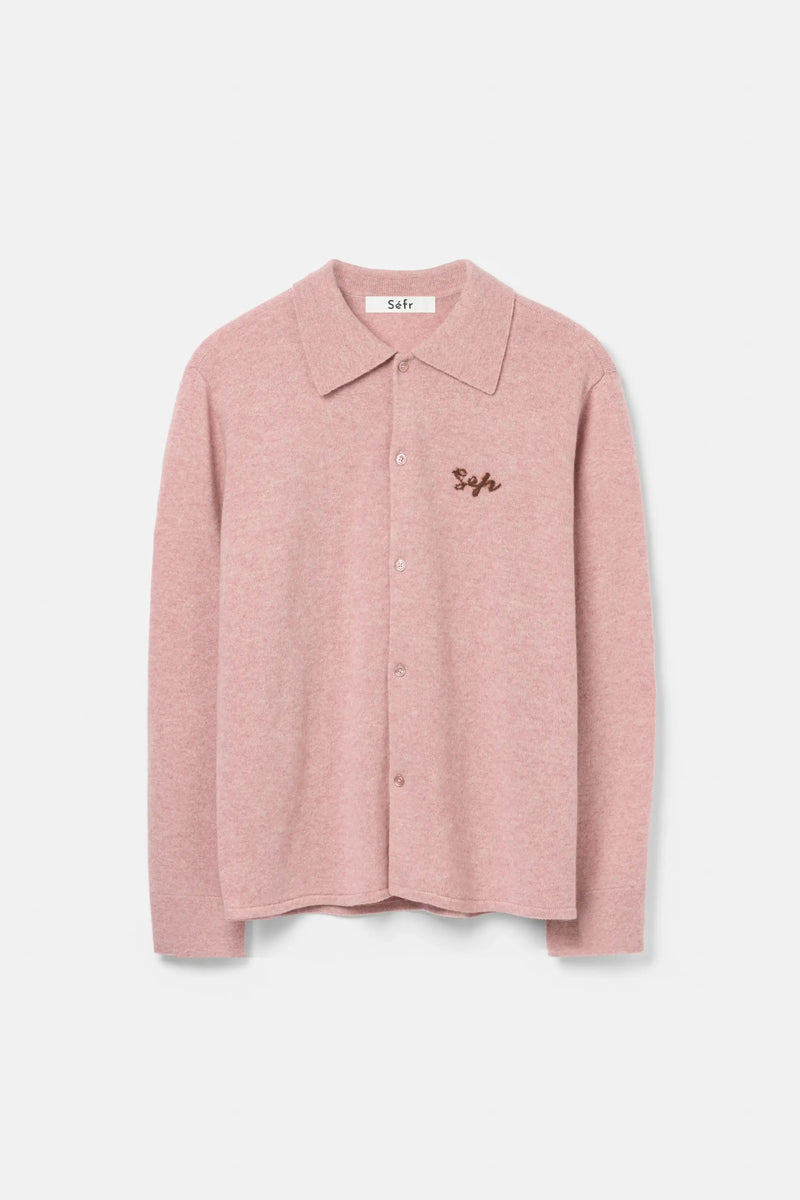 KNITTED SHIRT / DARK PINK