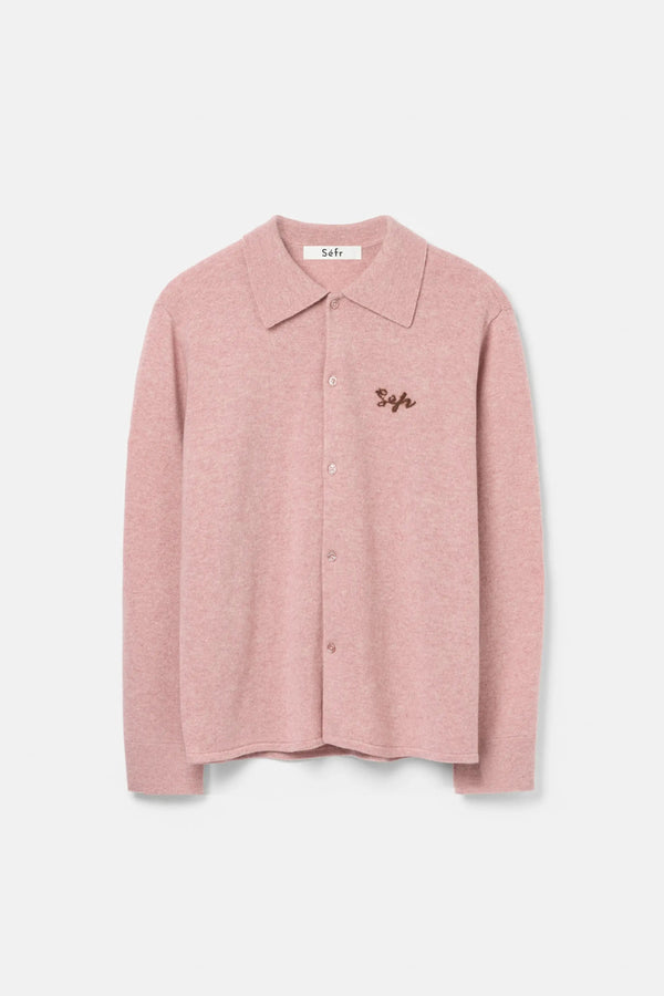KNITTED SHIRT / DARK PINK
