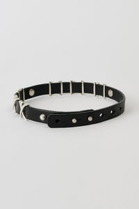 2CM CHOKER / TRIO CROSS BLACK LEATHER