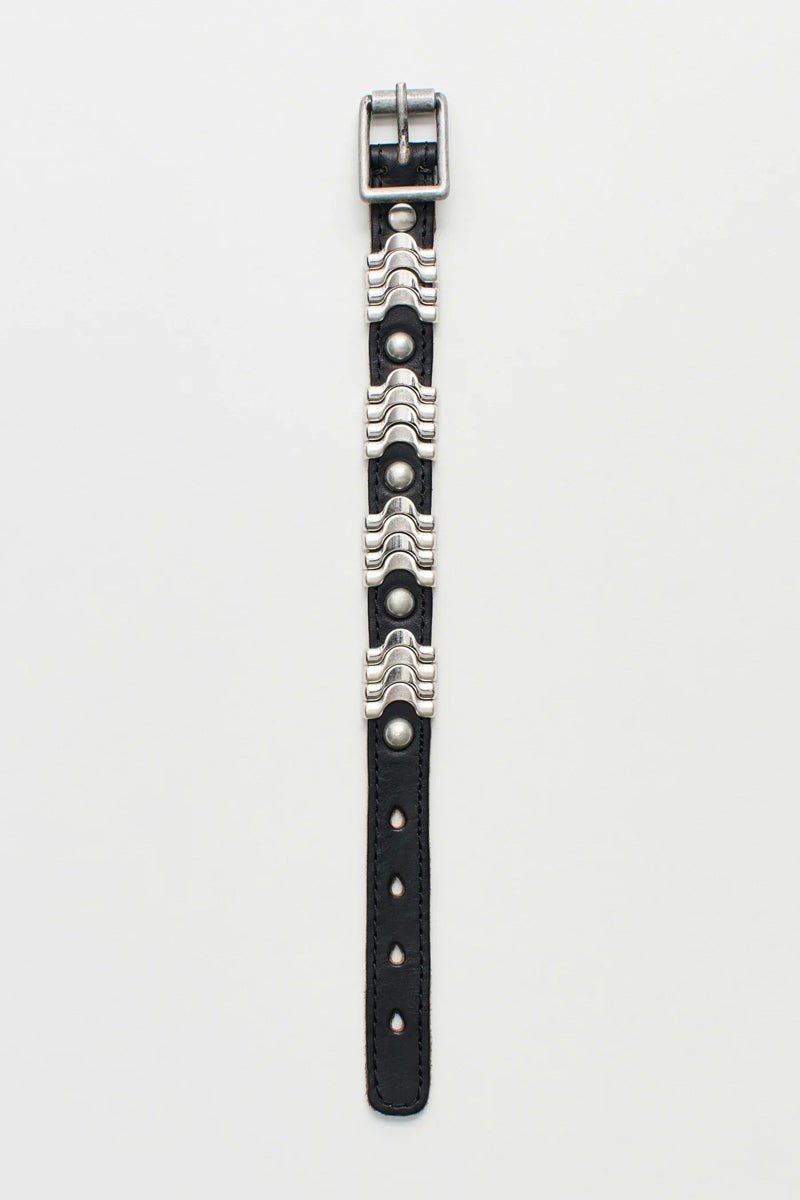WAVE BRACELET / BLACK CHROMEXCEL LEATHER