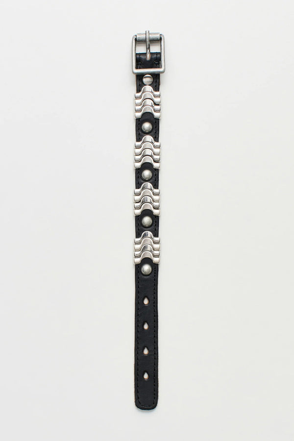 WAVE BRACELET / BLACK CHROMEXCEL LEATHER