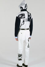 画像をギャラリービューアに読み込む, WIDE WAIST LOOP TROUSERS / WHITE WITH PAINTING