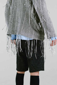 WIDE WAIST LOOP SHORTS / NAVY DOG WOOL