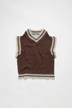 Load image into Gallery viewer, EDUCATION VEST / DARK BROWN LINEN