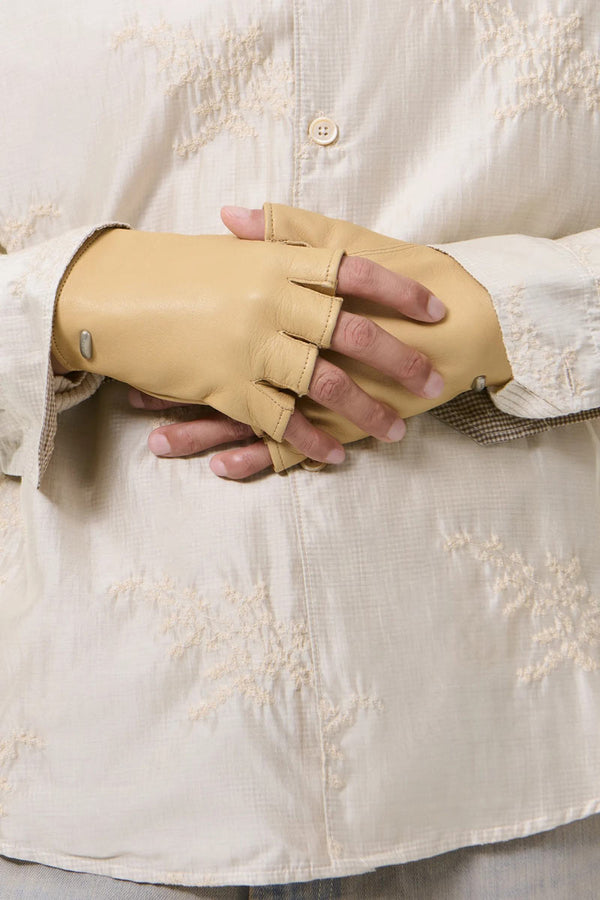 BIKER GLOVE / CREAM NAPPA