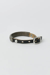 SPINE BRACELET / BLACK CHROMEXCEL LEATHER