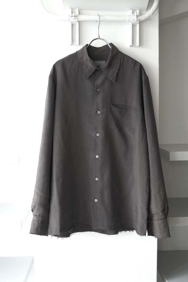 S17 NO.157 DOUBLE CUPRO POCKET SHIRT / BROWN [金沢店]