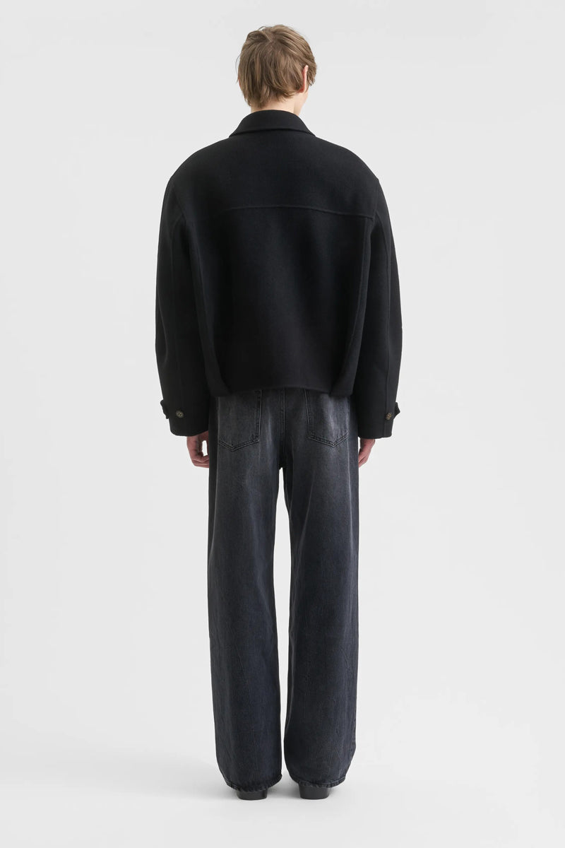 RELAXED WOOL JACKET / BLACK