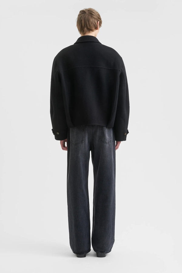 RELAXED WOOL JACKET / BLACK