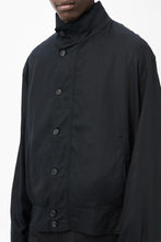 Load image into Gallery viewer, MOCK BOMBER / DRAPING BLACK LYOCELL