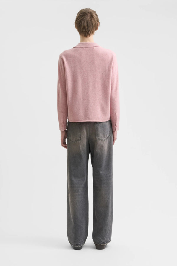KNITTED SHIRT / DARK PINK