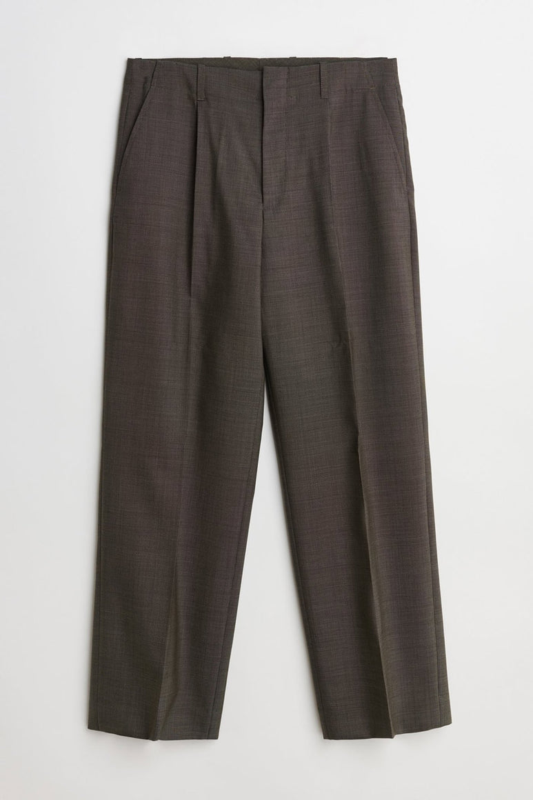 BORROWED CHINO / GREY ATOM CHECK WOOL