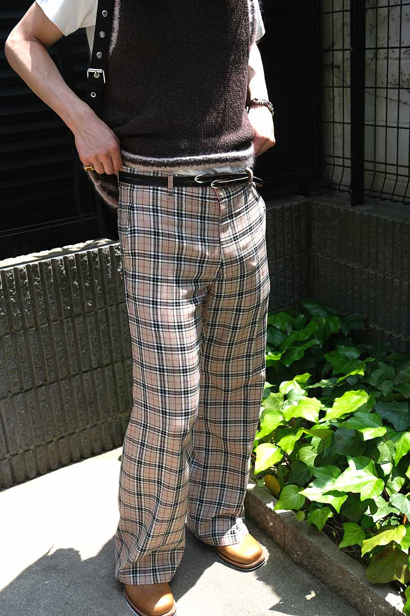 STOCKHOLM SURFBOARD CLUB | SUNE BOOTCUT TROUSERS / CHECK