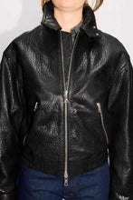 画像をギャラリービューアに読み込む, BEAM BOMBER JACKET / GRAINY BLACK LEATHER