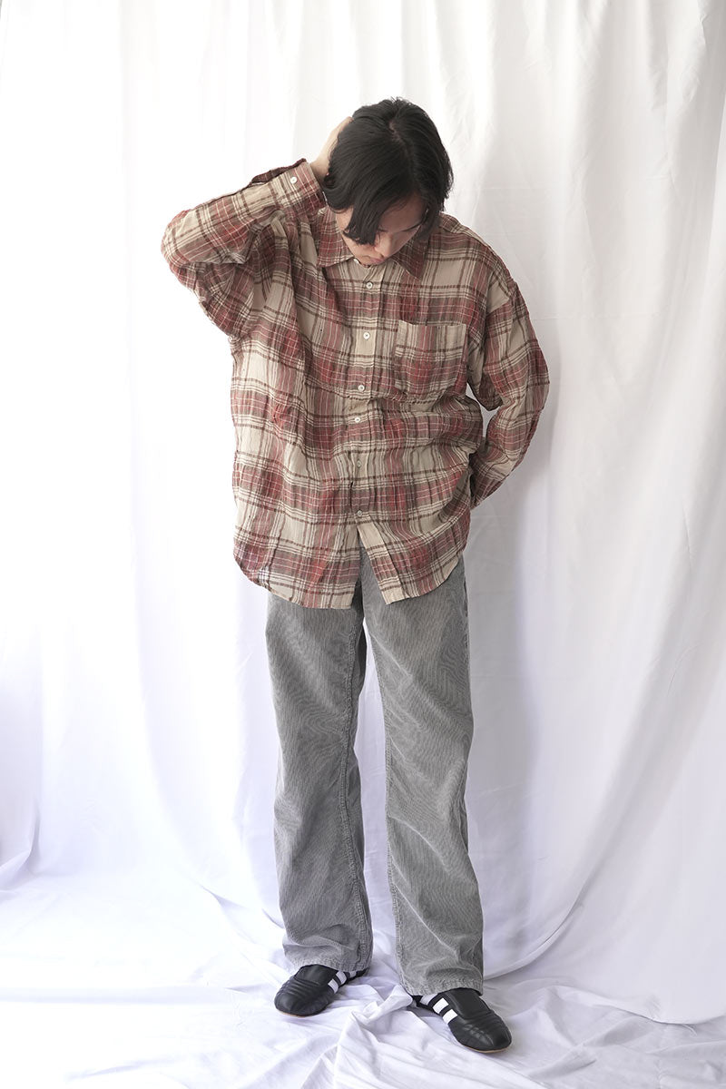 ROOM SHIRT / FADED RED CHECK