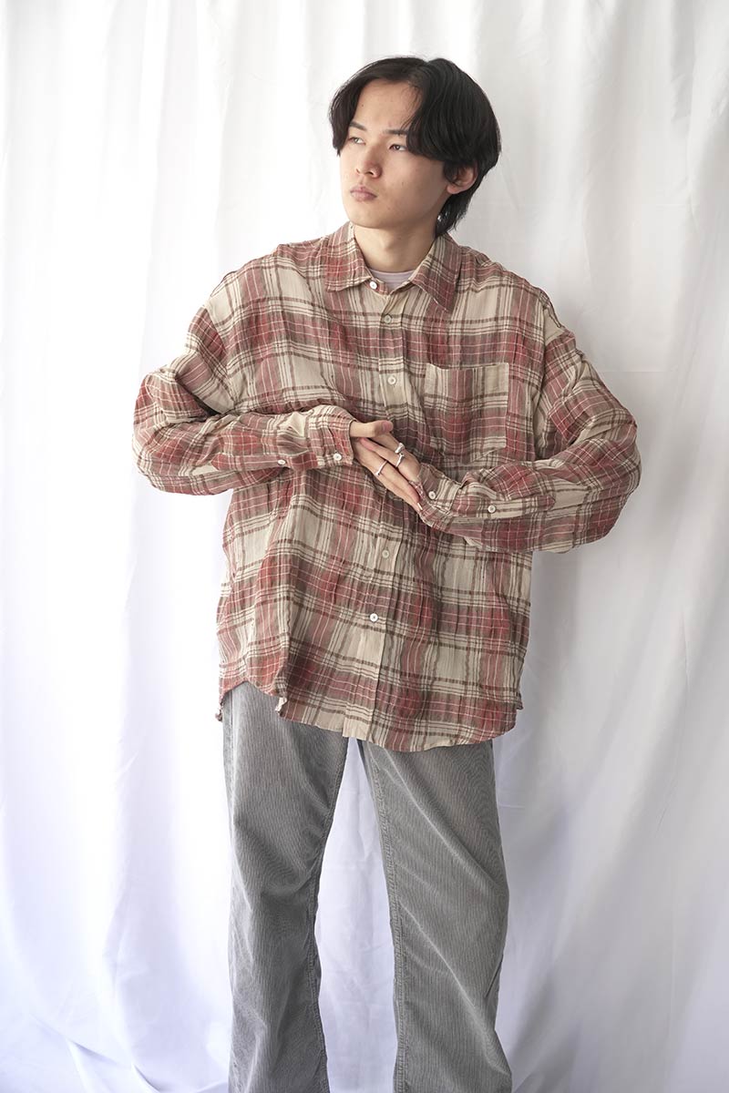 ROOM SHIRT / FADED RED CHECK