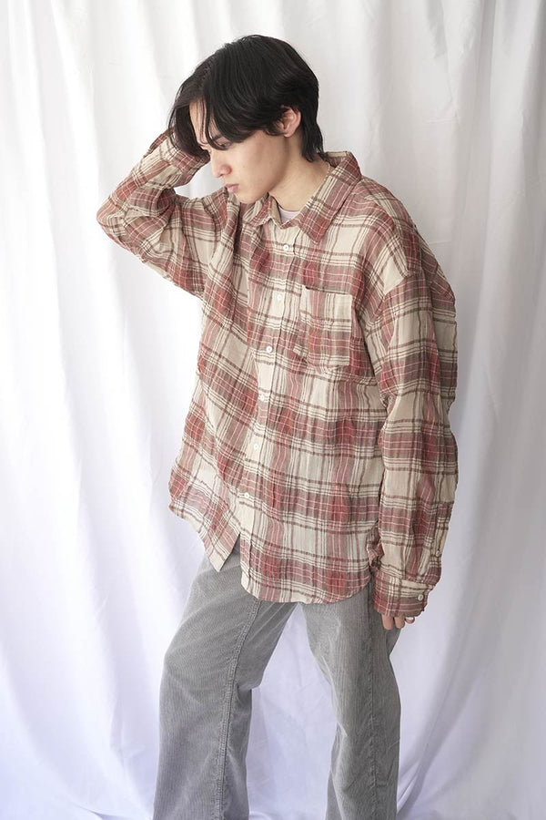ROOM SHIRT / FADED RED CHECK