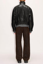 画像をギャラリービューアに読み込む, BEAM BOMBER JACKET / GRAINY BLACK LEATHER