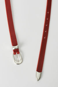 2CM BELT / LIPSTICK RED LEATHER