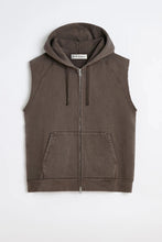 Load image into Gallery viewer, MOTOR HOOD VEST / FRENCH SUN FADE HEFTY FLEECE