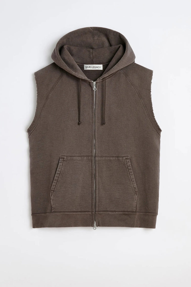 MOTOR HOOD VEST / FRENCH SUN FADE HEFTY FLEECE