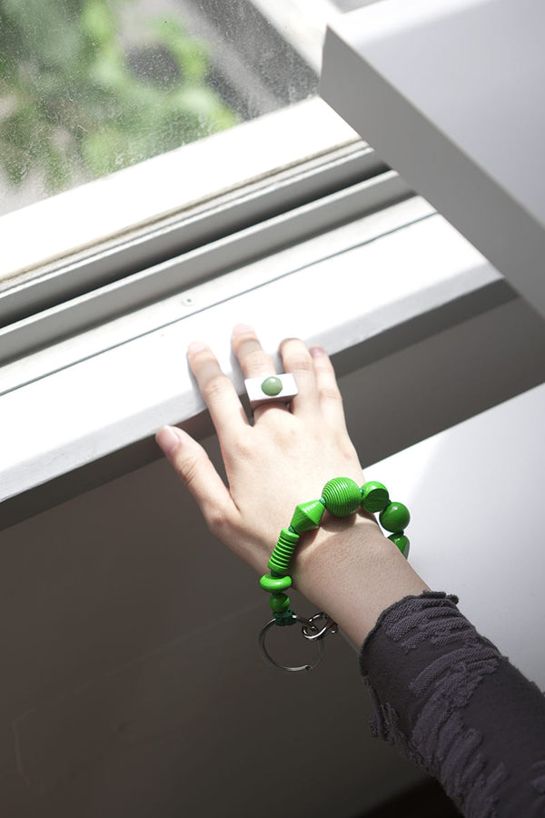 PERLENMIX SHORT KEYHOLDER / GREEN