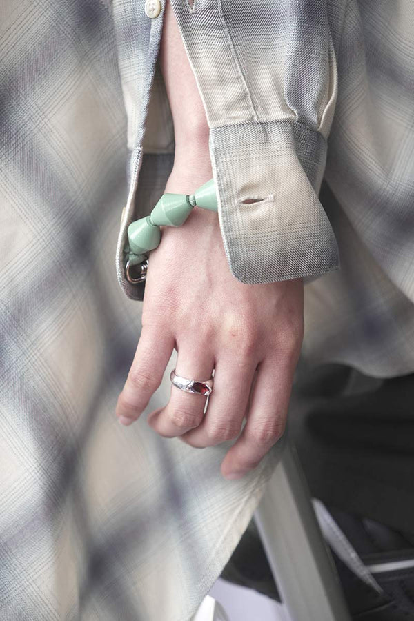 ZICKZACK SHORT KEYHOLDER / SALVIA