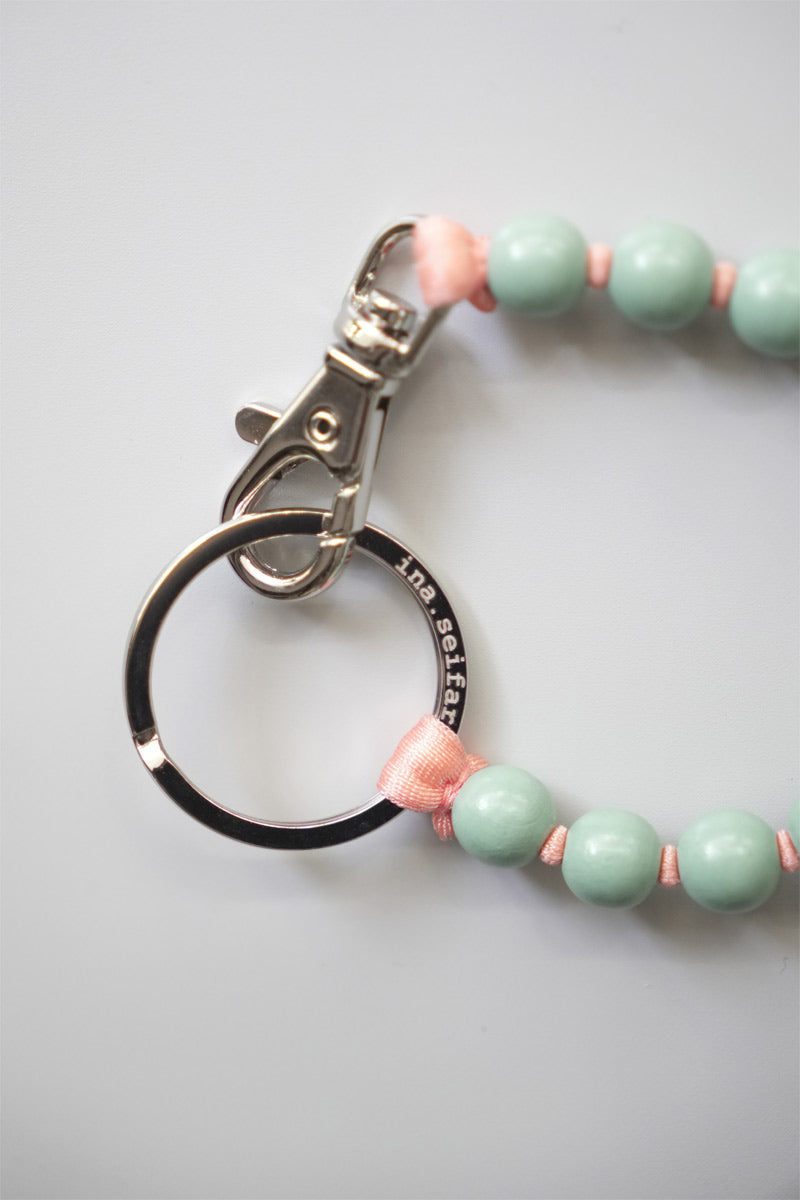 PERLEN SHORT KEY HOLDER / SALVIA-PEACH