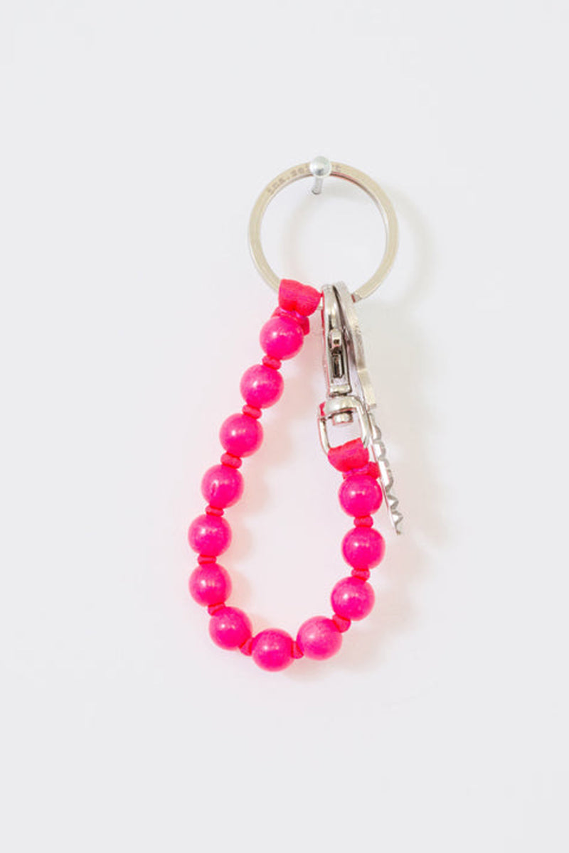 PEARL SHORT KEYHOLDER / NEON PINK