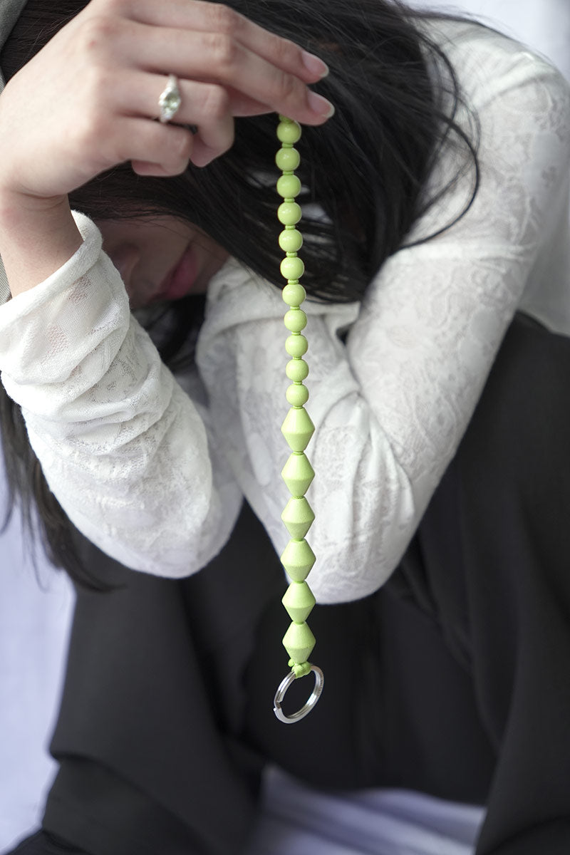 PARLEN ZICKZACK SHORT KEYHOLDER / LIME