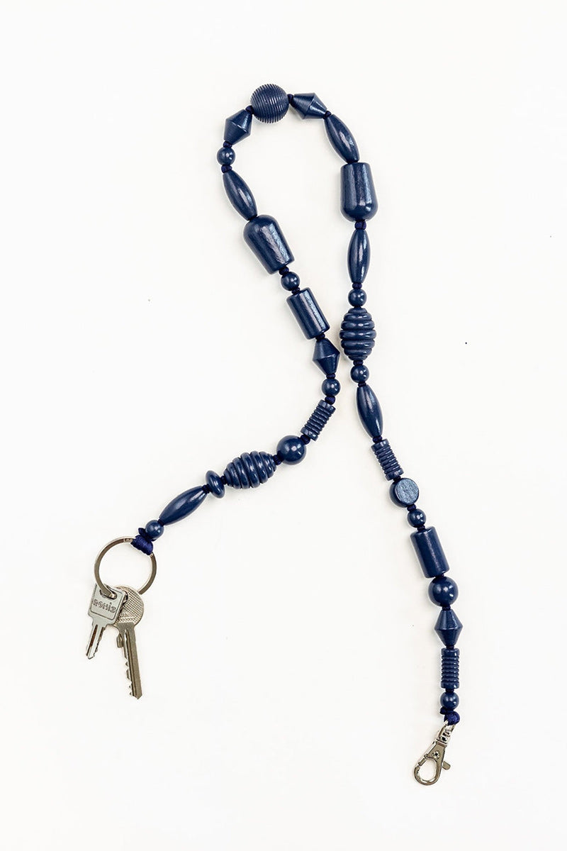 PERLENMIX LONG KEYHOLDER / BLUEBERRY