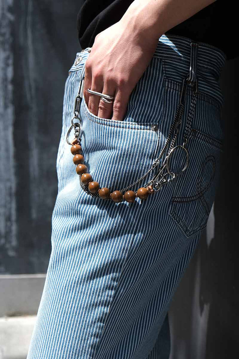 DICKE PERLEN SHORT KEYHOLDER / MOCCA
