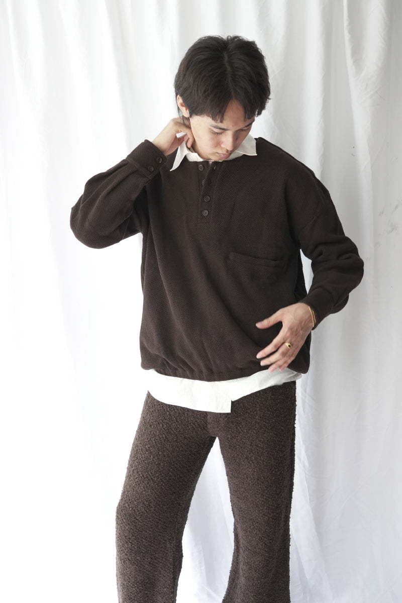EARLY HENLEY SWEATER / SOIL