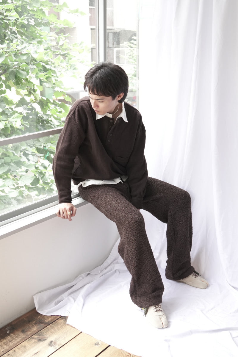 NODE KNIT TROUSERS / DUST
