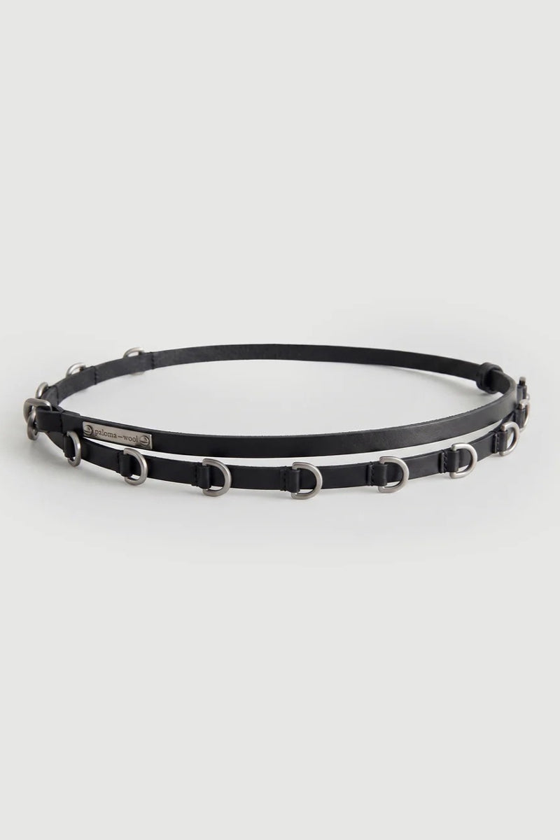 NORA LEATHER BELT / BLACK