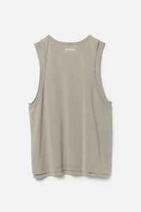 CIRCLE CUTTING FADE LAYERED TANKTOP .13 / SAND GREGE