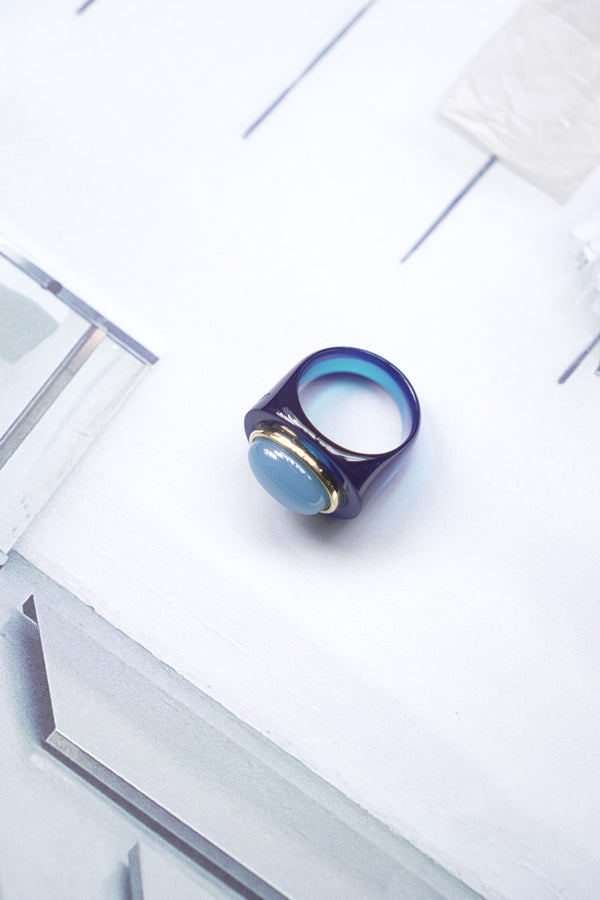 ELLIPSE RING / PERIWINKLE-AFTER MIDNIGHT